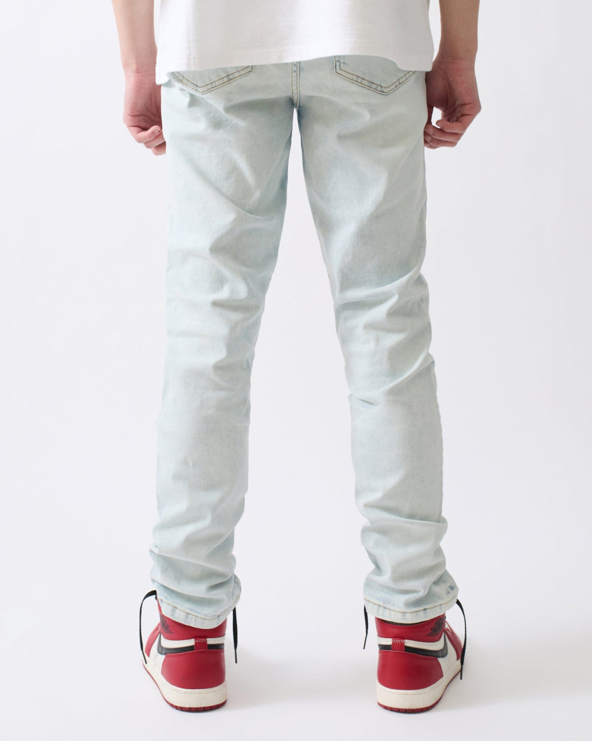 Ice Distressed Skinny Jeans - Blue