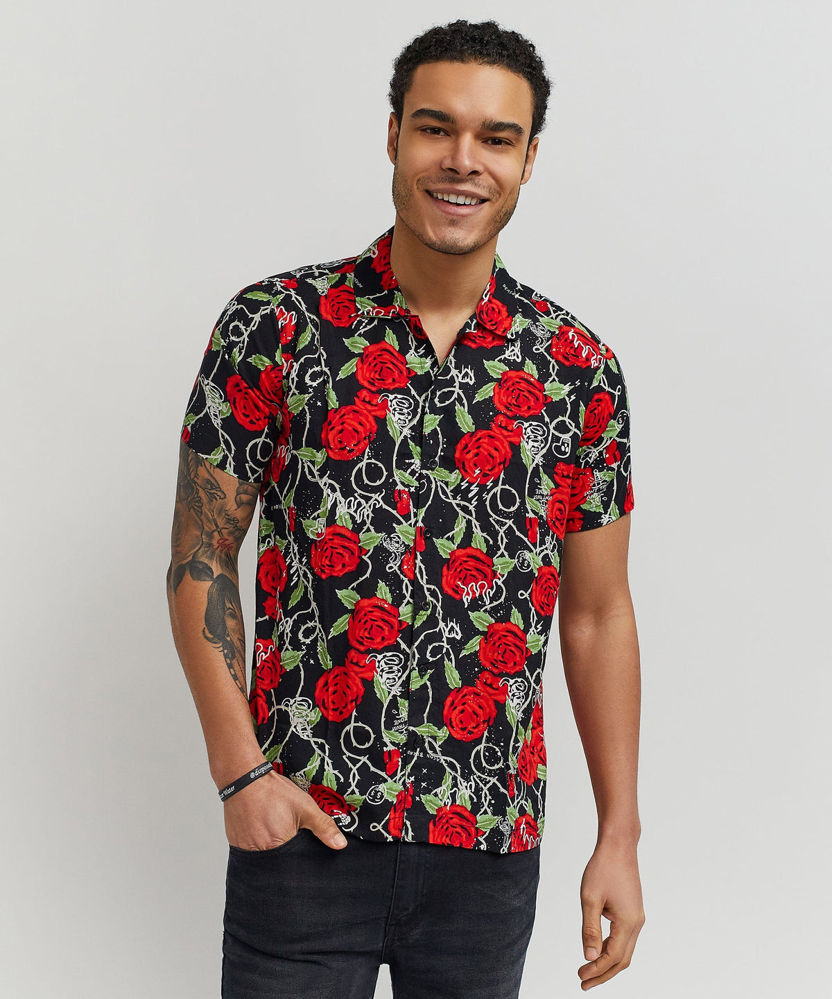 Harper Shirt Allover Print Short Sleeve Button Down Shirt
