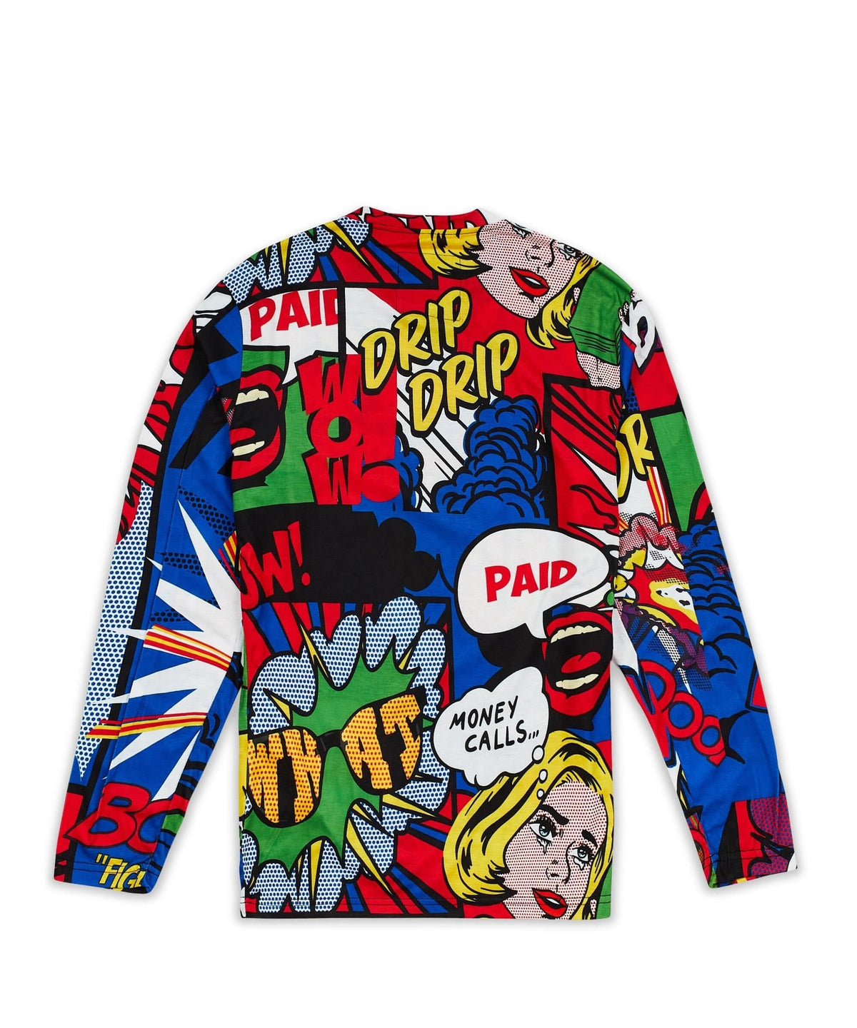 Money Drip Allover Print Long Sleeve Tee