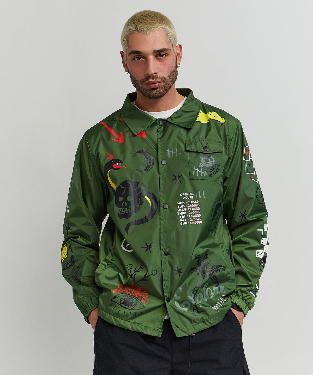 Gritty Coaches Jacket - Olive Greeen