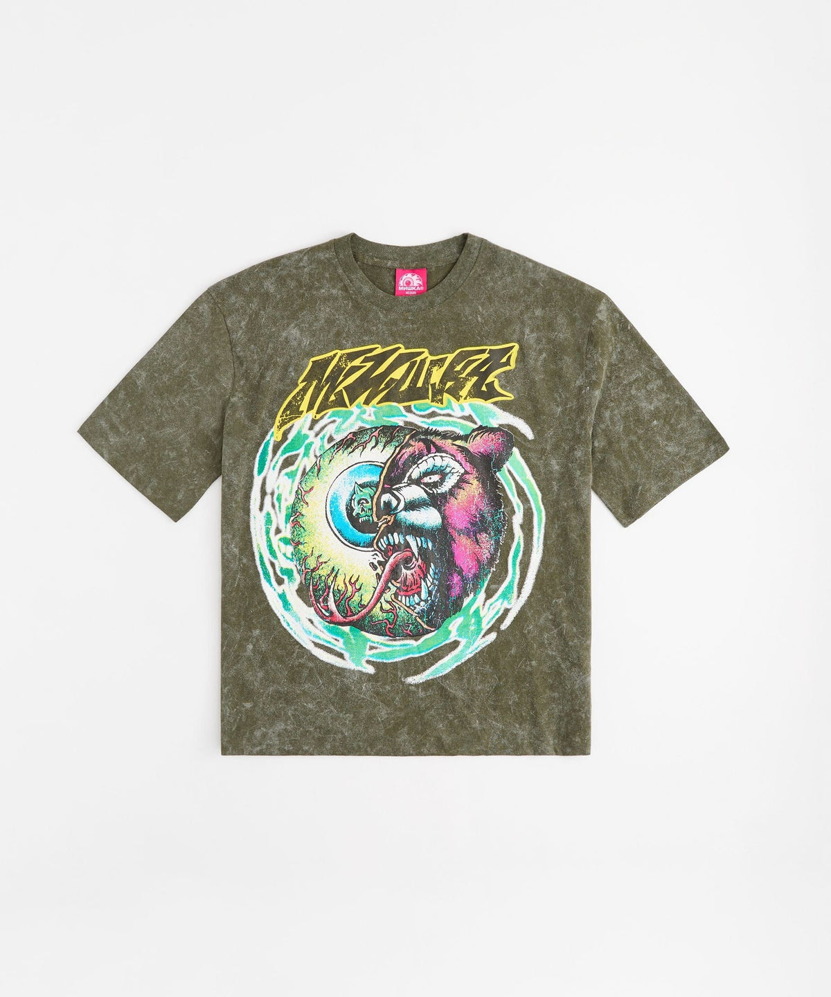 Mishka Mutant Bear Graphic Short Sleeve Tee - Aqua