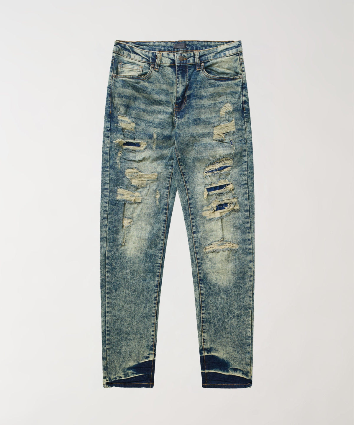 Hookey Distressed Skinny Jeans - Light Indigo