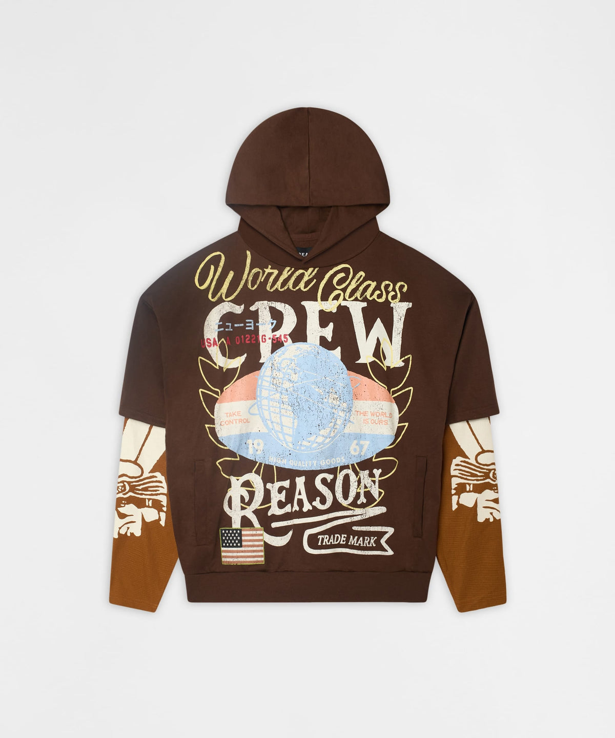 Masters 2fer Pullover Hoodie - Brown