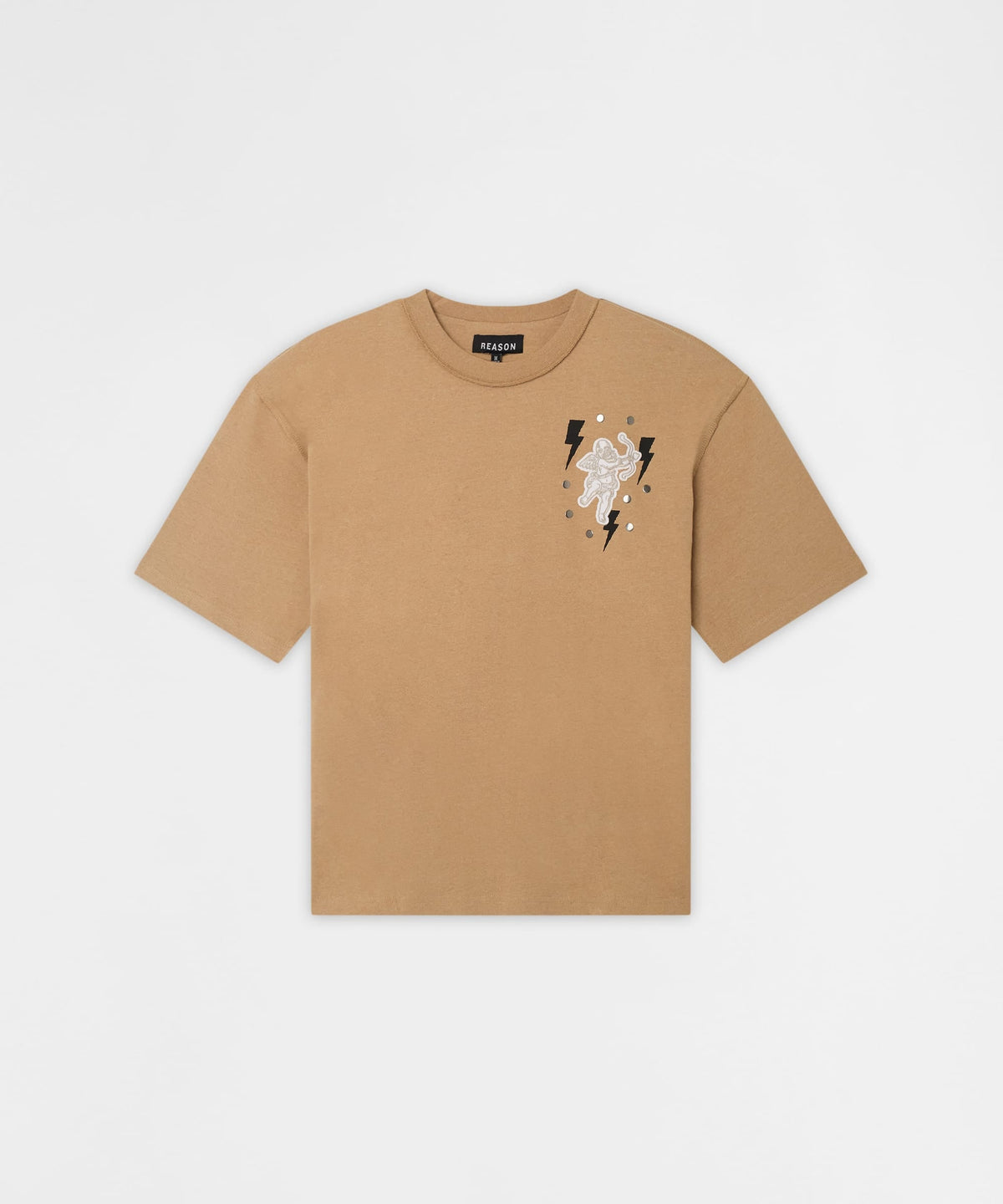 Mindset Applique Washed Short Sleeve Tee - Khaki