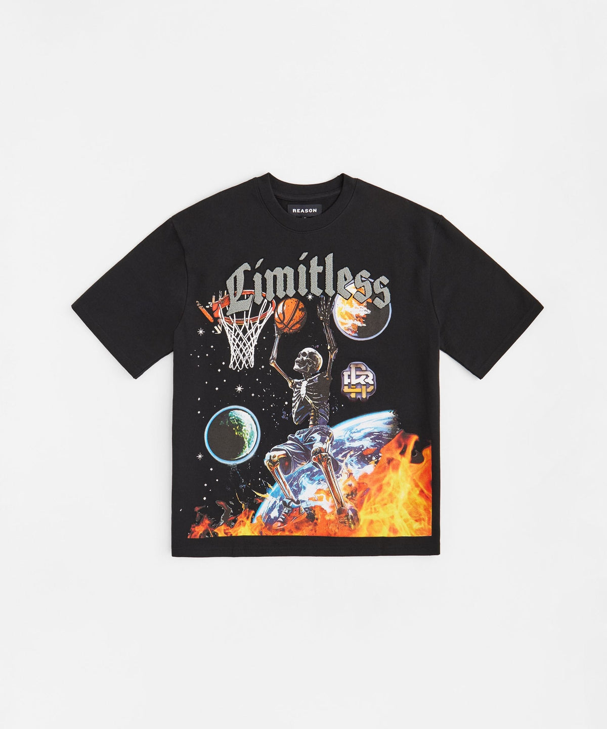 Kids Limitless Chenille Patched Short Sleeve Tee - Black
