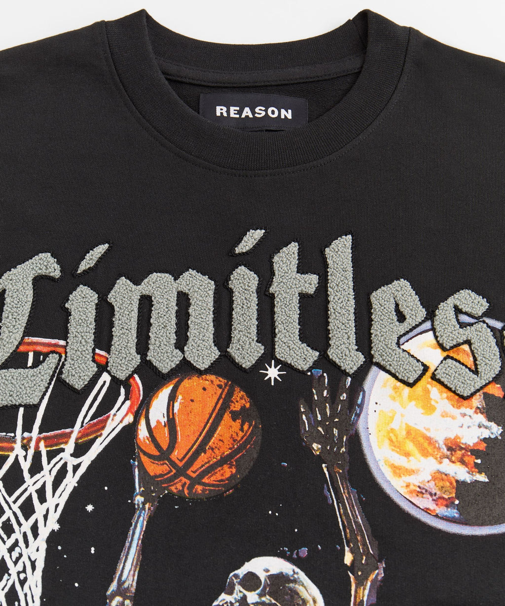Kids Dreamer Chenille Patched Short Sleeve Tee - Black