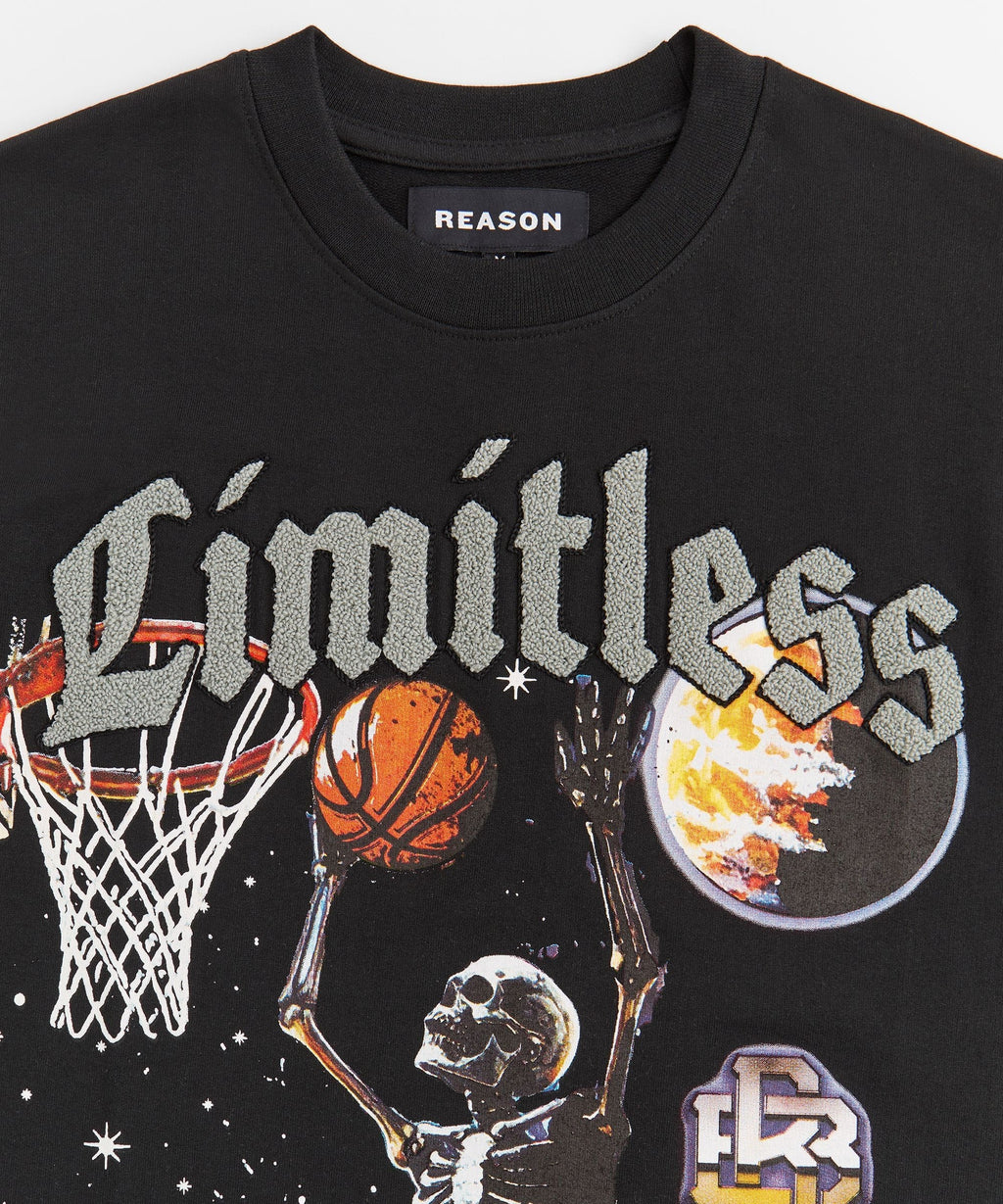 Kids Dreamer Chenille Patched Short Sleeve Tee - Black