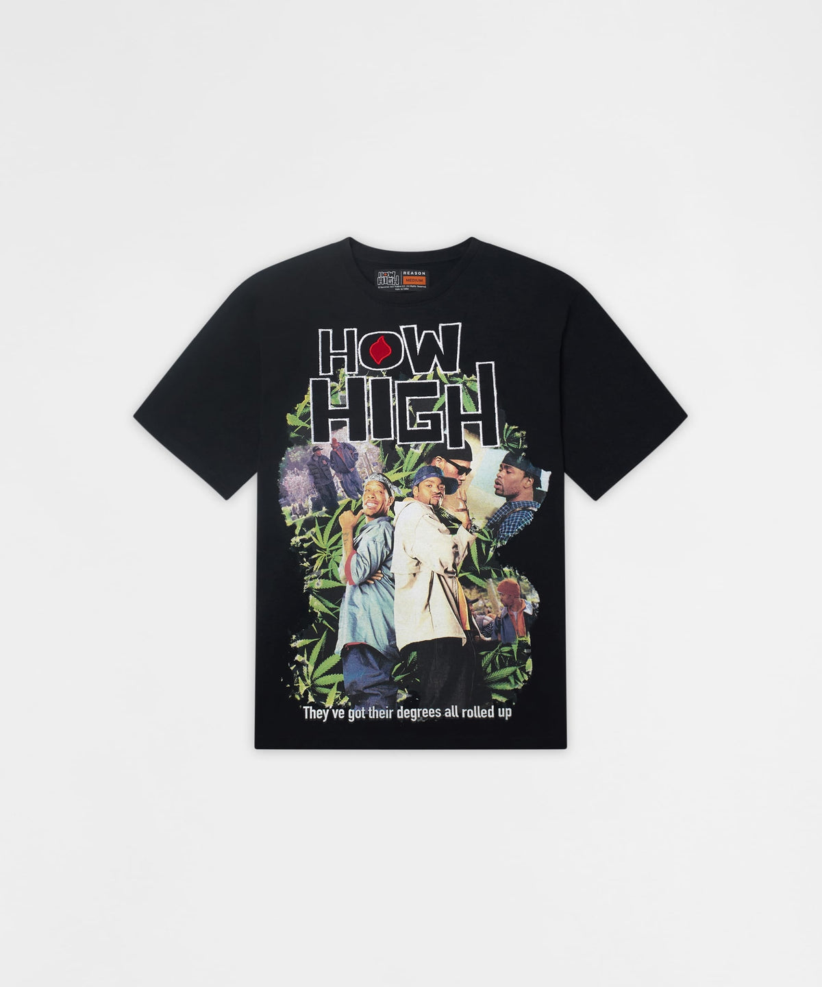 How High They've Got Their Degrees Graphic Short Sleeve Tee - Black