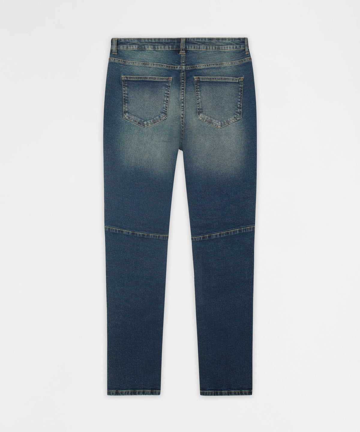 Moto Distressed Skinny Jeans - Blue