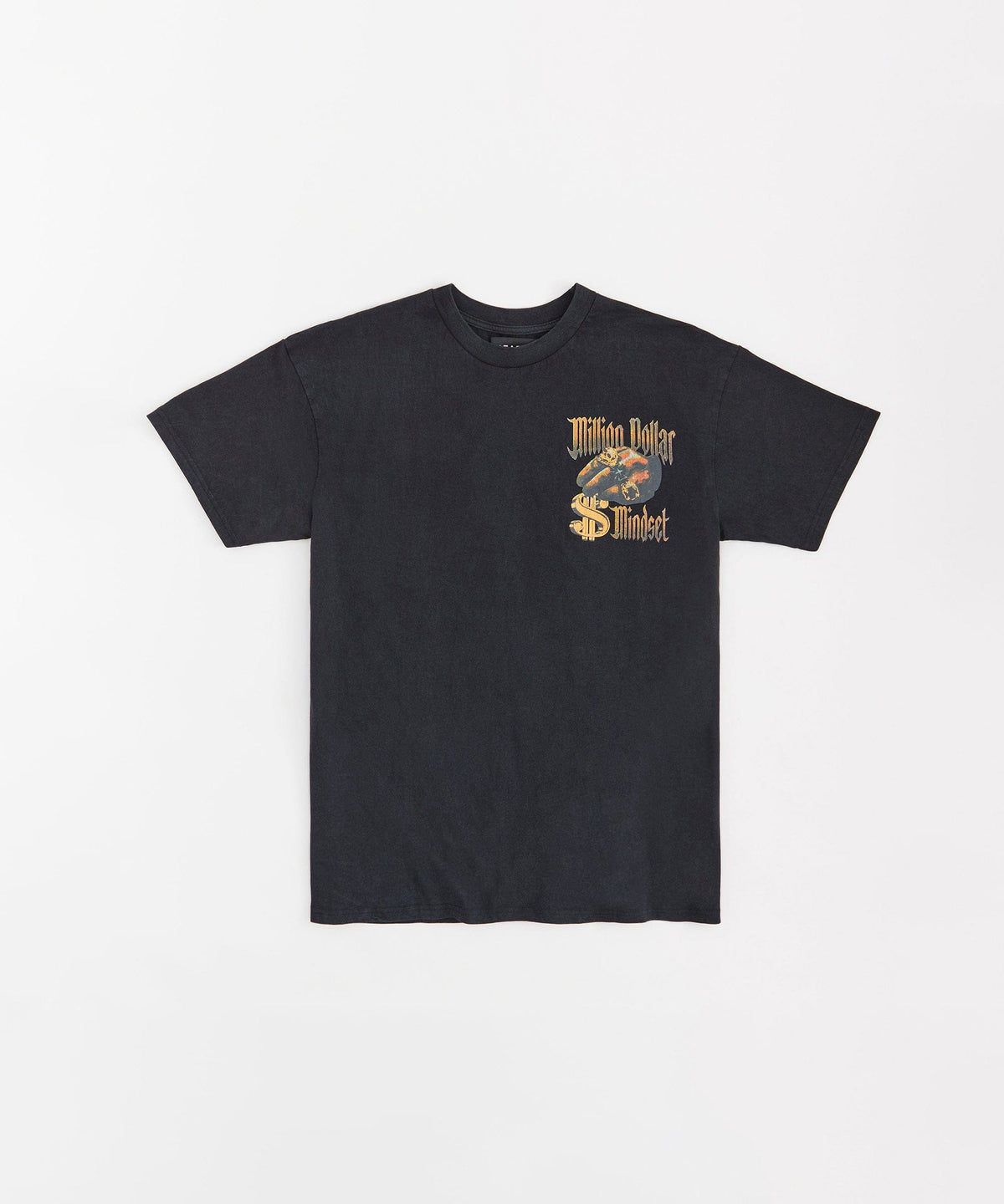 Money Never Sleeps Washed Short Sleeve Tee - Black