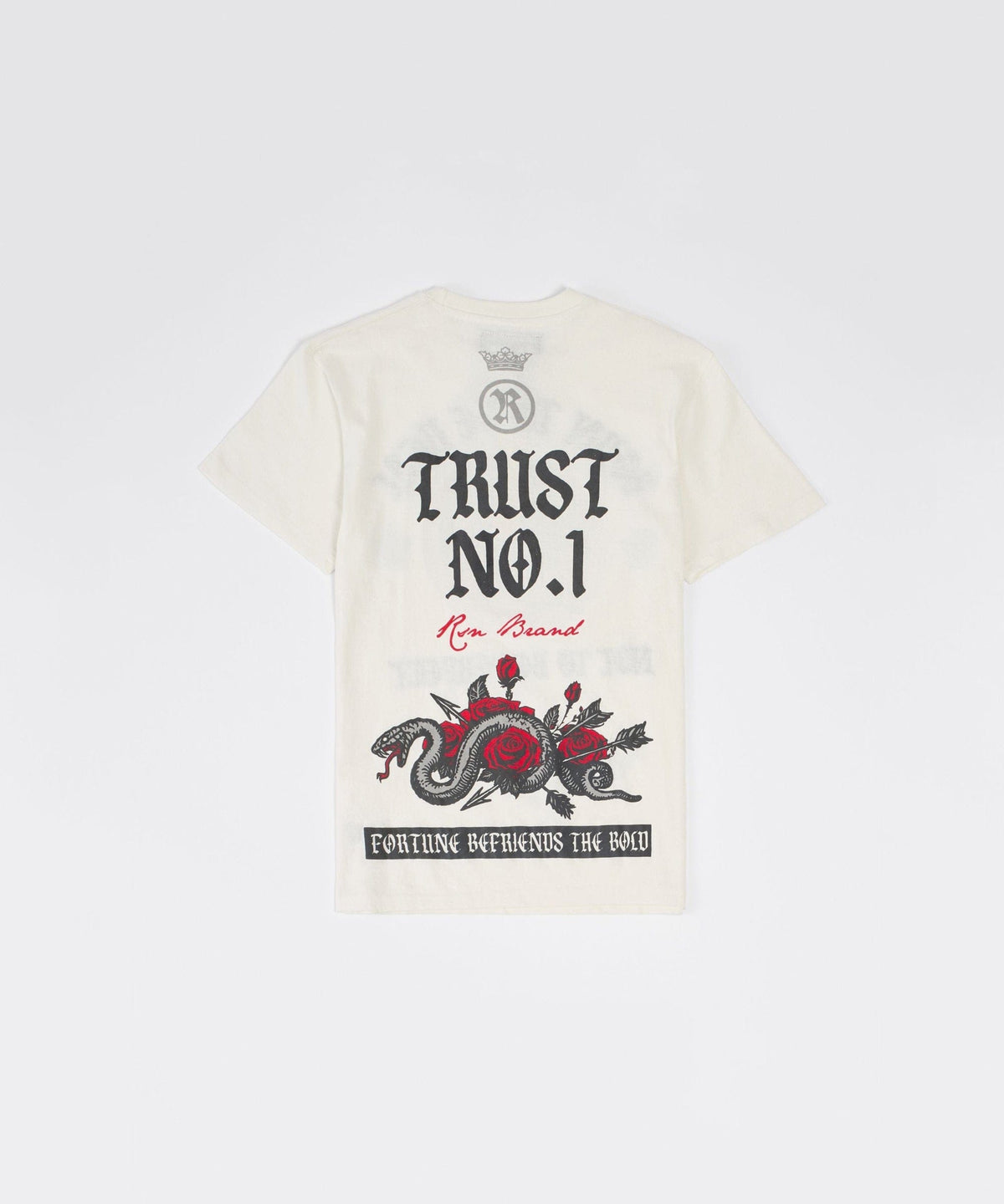 Kids Trust No 1 Embroidered Short Sleeve Tee - Cream
