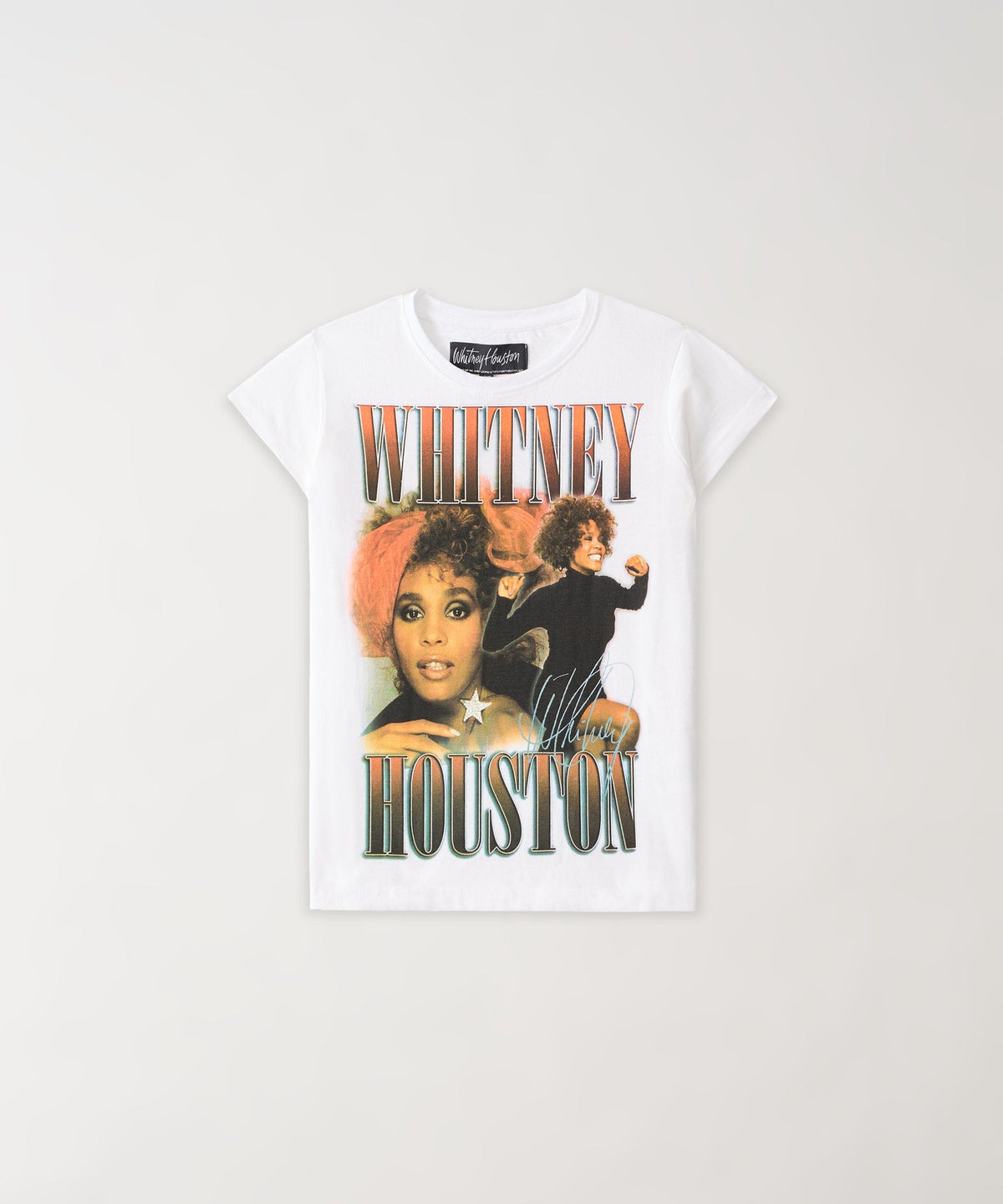 Kids Whitney Houston Short Sleeve Tee - White